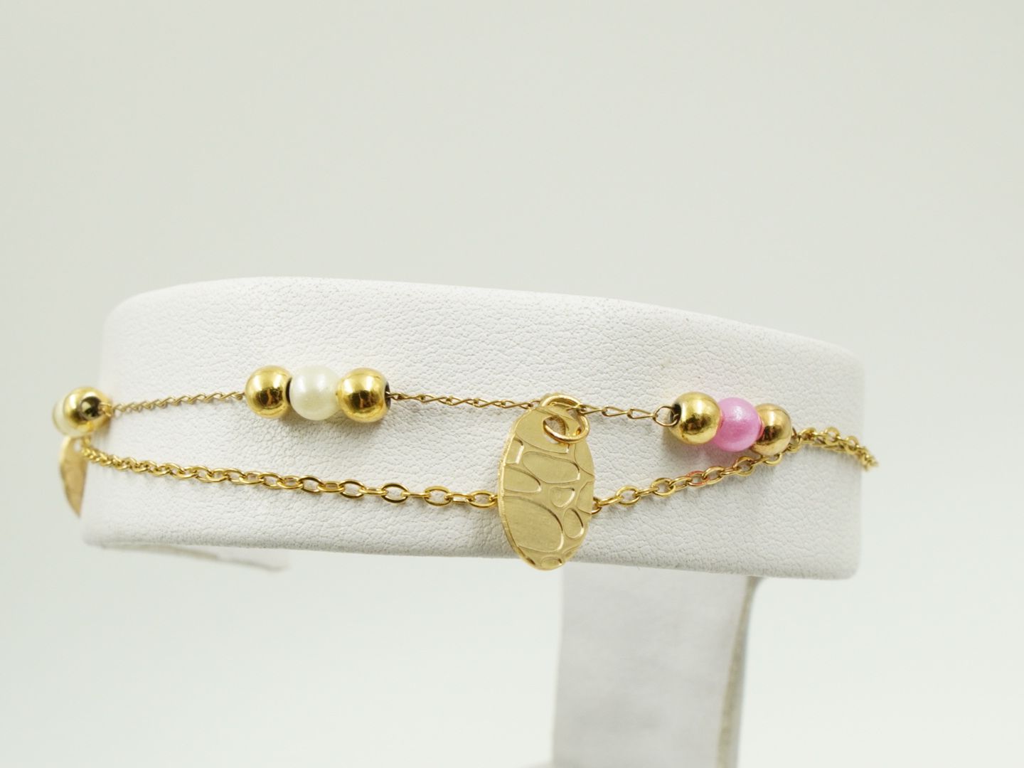 Miniatura 2 de Pulsera Acero Rosada Ovalo